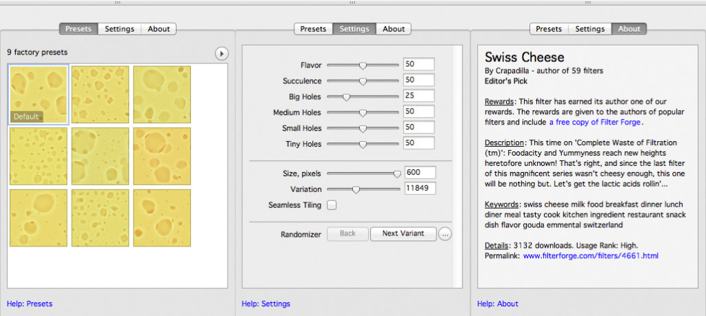 FilterForge SwissCheese